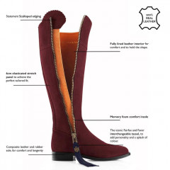 Fairfax And Favor Regina Suede Boot Oxblood