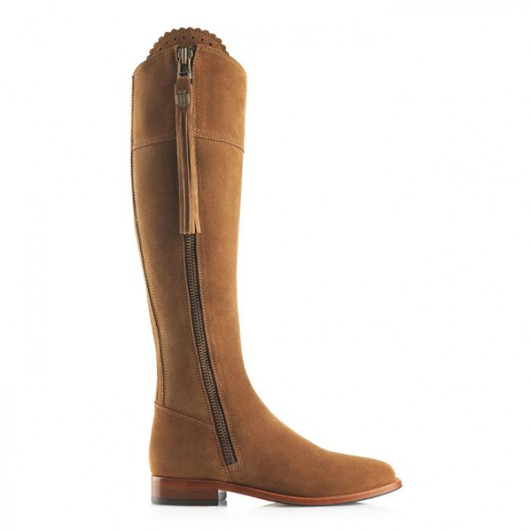 Fairfax And Favor Regina Suede Boot Tan