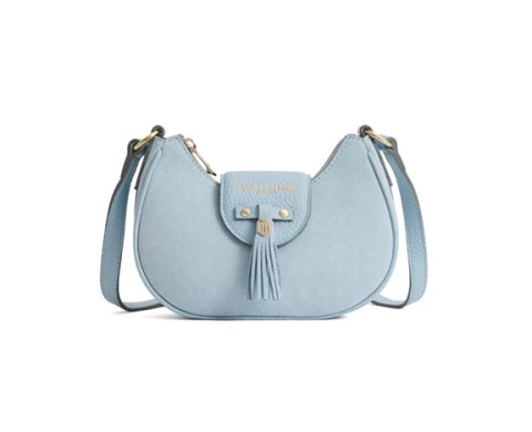 Fairfax And Favor Windsor Micro Crossbody Suede Sky