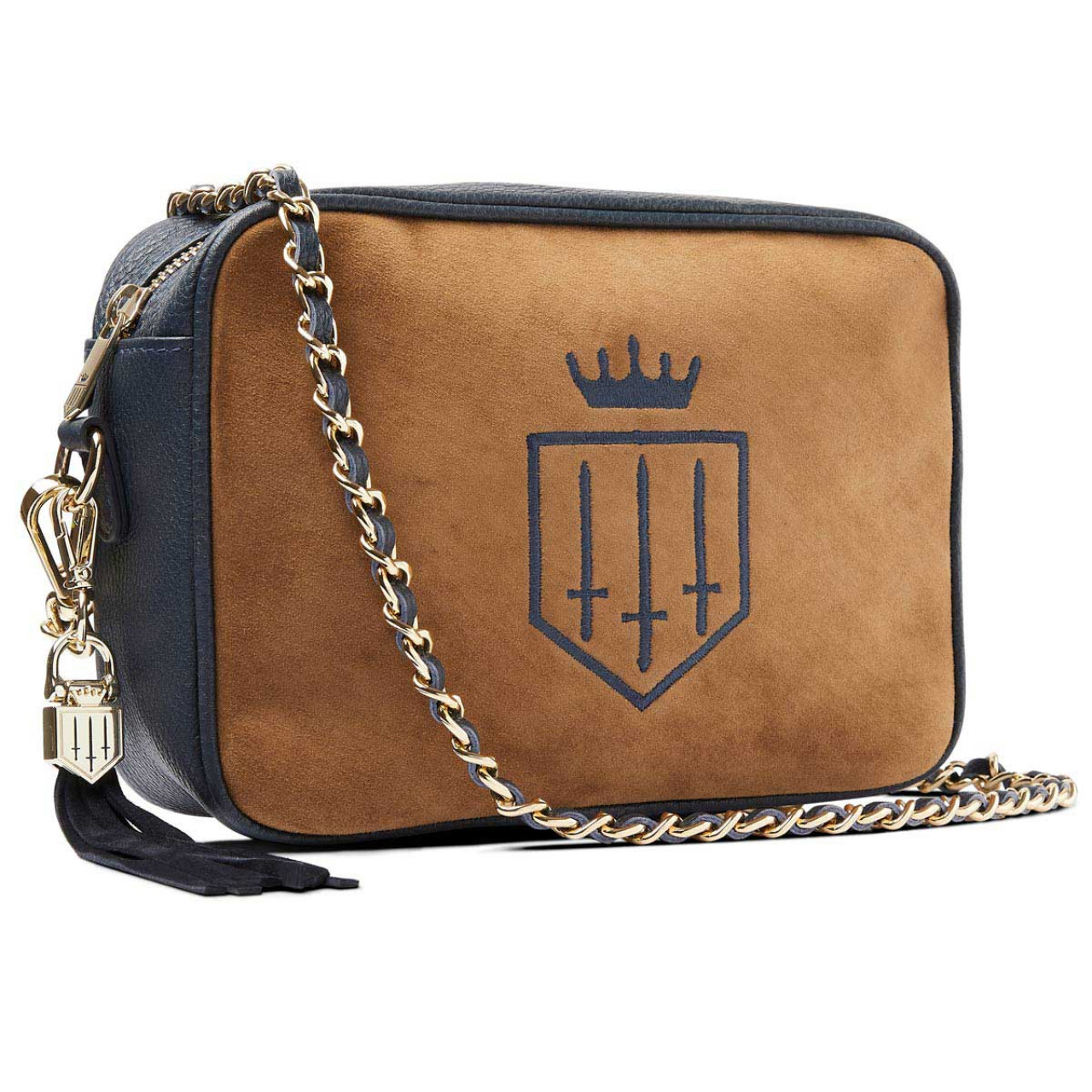 Fairfax And Favor Finsbury Cross Body Bag Tan/Navy