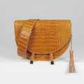 Salthouse Floriana Croc Embossed Bag Honey