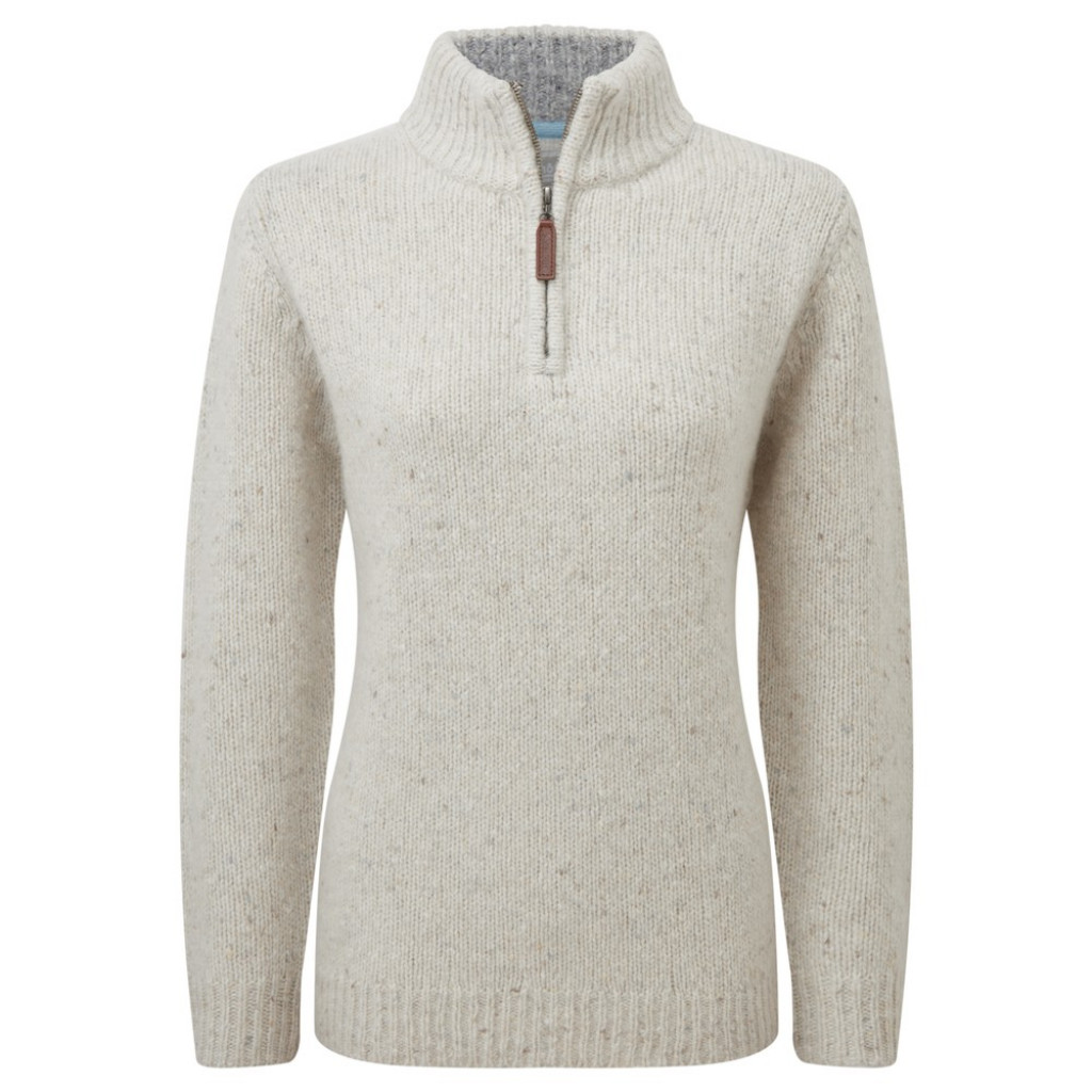 Schoffel Aviemore Alpaca Mix 1/4 Zip Ivory