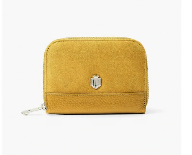 Fairfax And Favor Mini Salisbury Suede Purse Mango