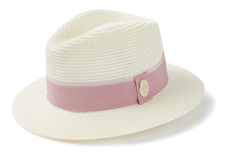 Hicks And Brown Orford Fedora-Cream Pink