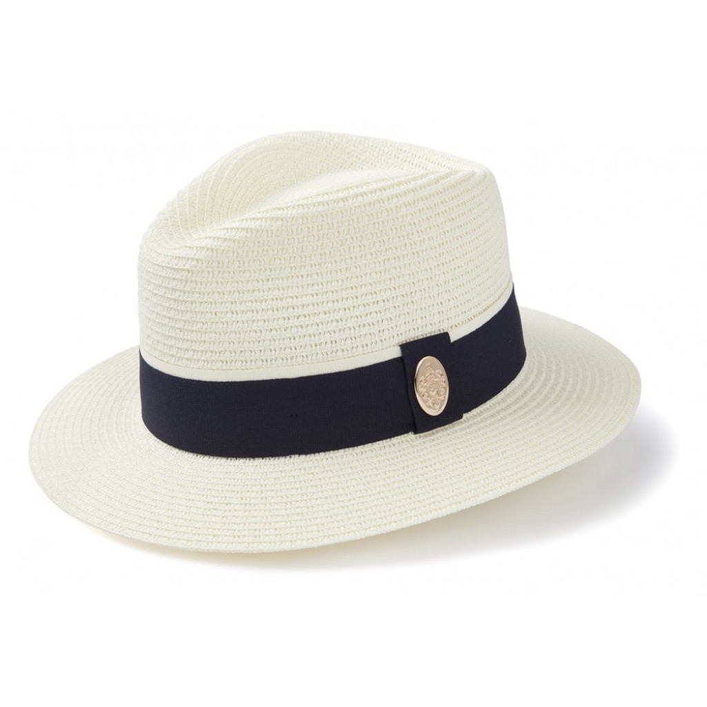 Hicks And Brown Orford Fedora-Cream Navy