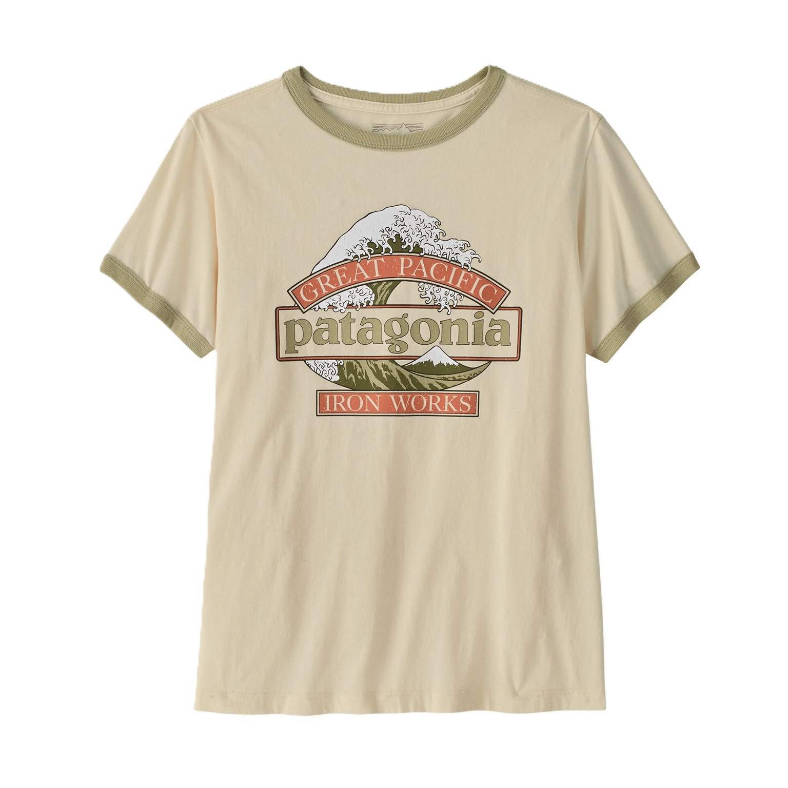 Patagonia Womens Great Waves Ringer Tee Natural