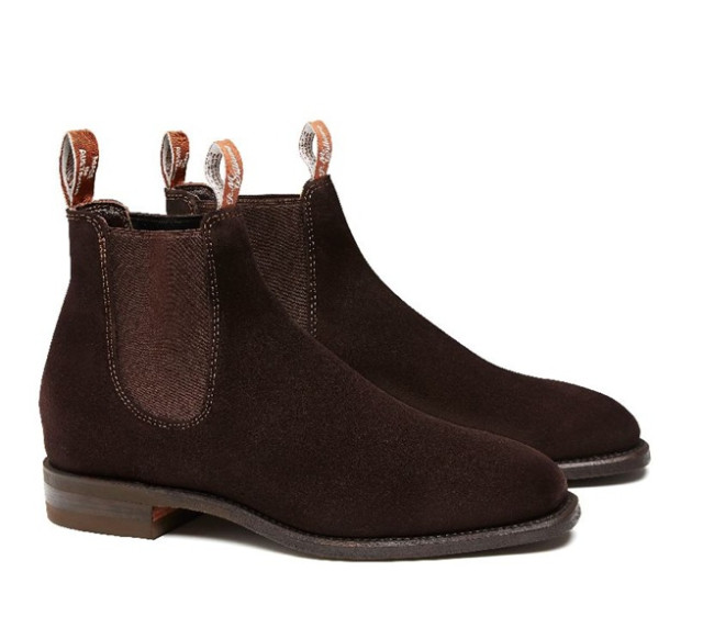 Rm Williams Suede Comfort Craftsman G-Fit Chocolate