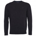 Barbour Lambswool Crew Neck Jumper Charcoal