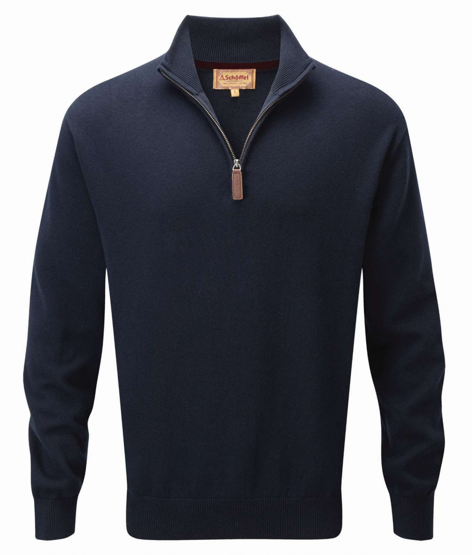 Schoffel Cotton Cashmere 1/4 Zip Navy