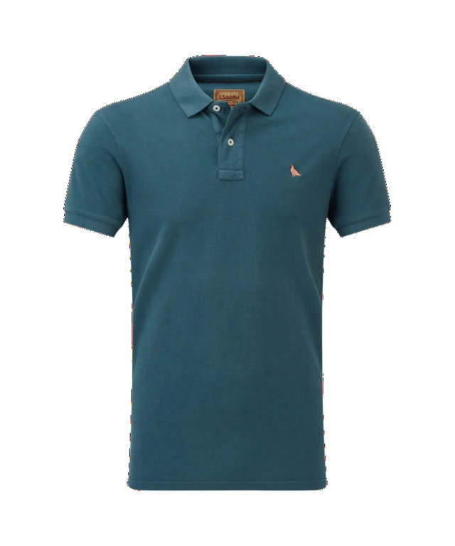 Schoffel St Ives Garment Dyed Polo Ocean