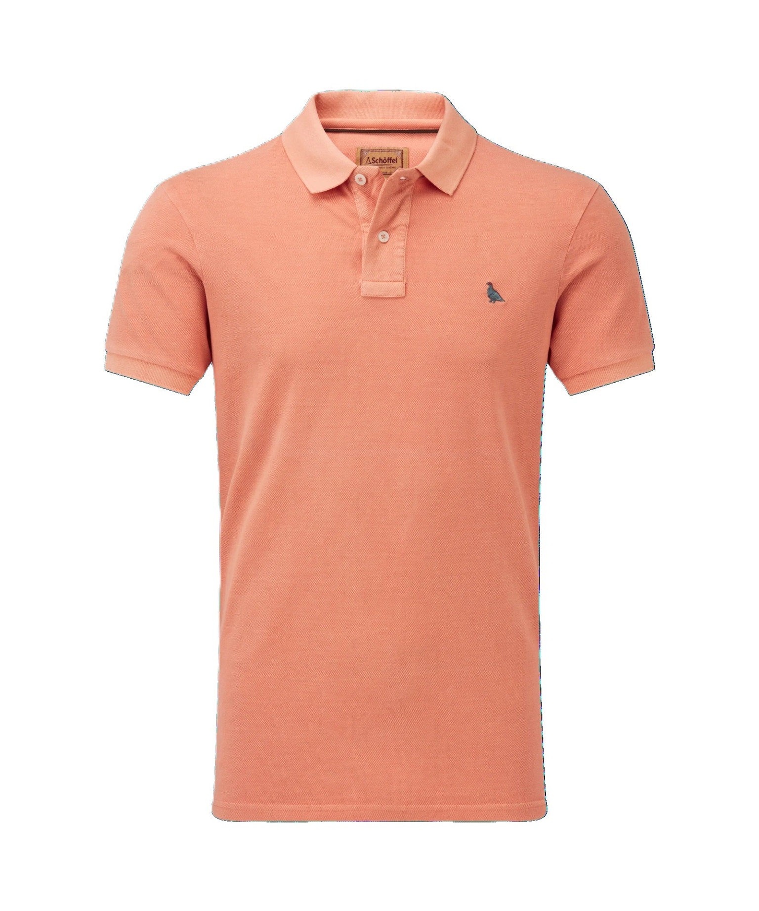 Schoffel St Ives Garment Dyed Polo Peach