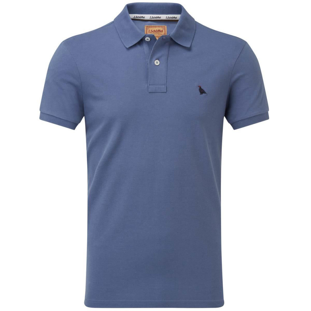 Schoffel St Ives Tailored Polo Shirt Indigo