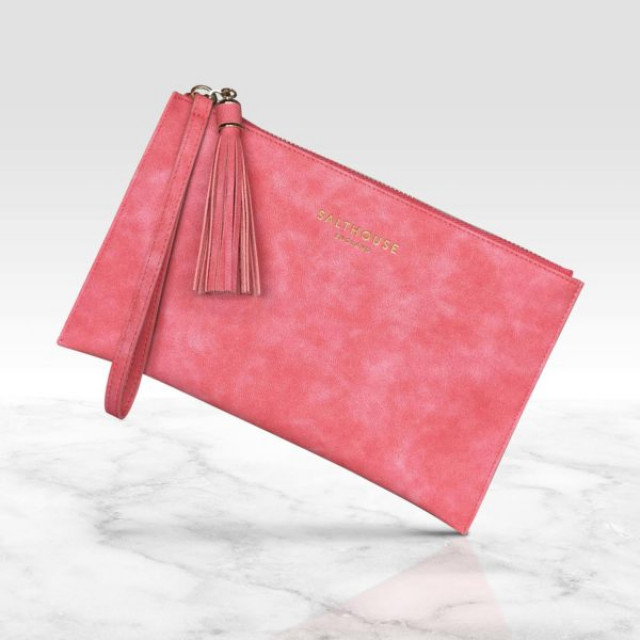 Salthouse Serafina Clutch Bag Coral