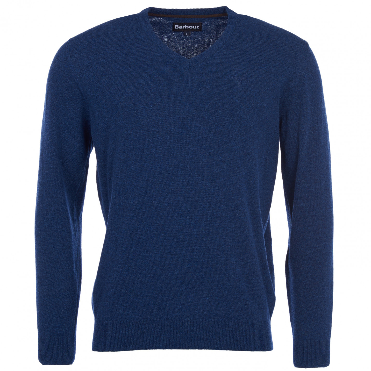 Barbour Lambswool V Neck Jumper Deep Blue