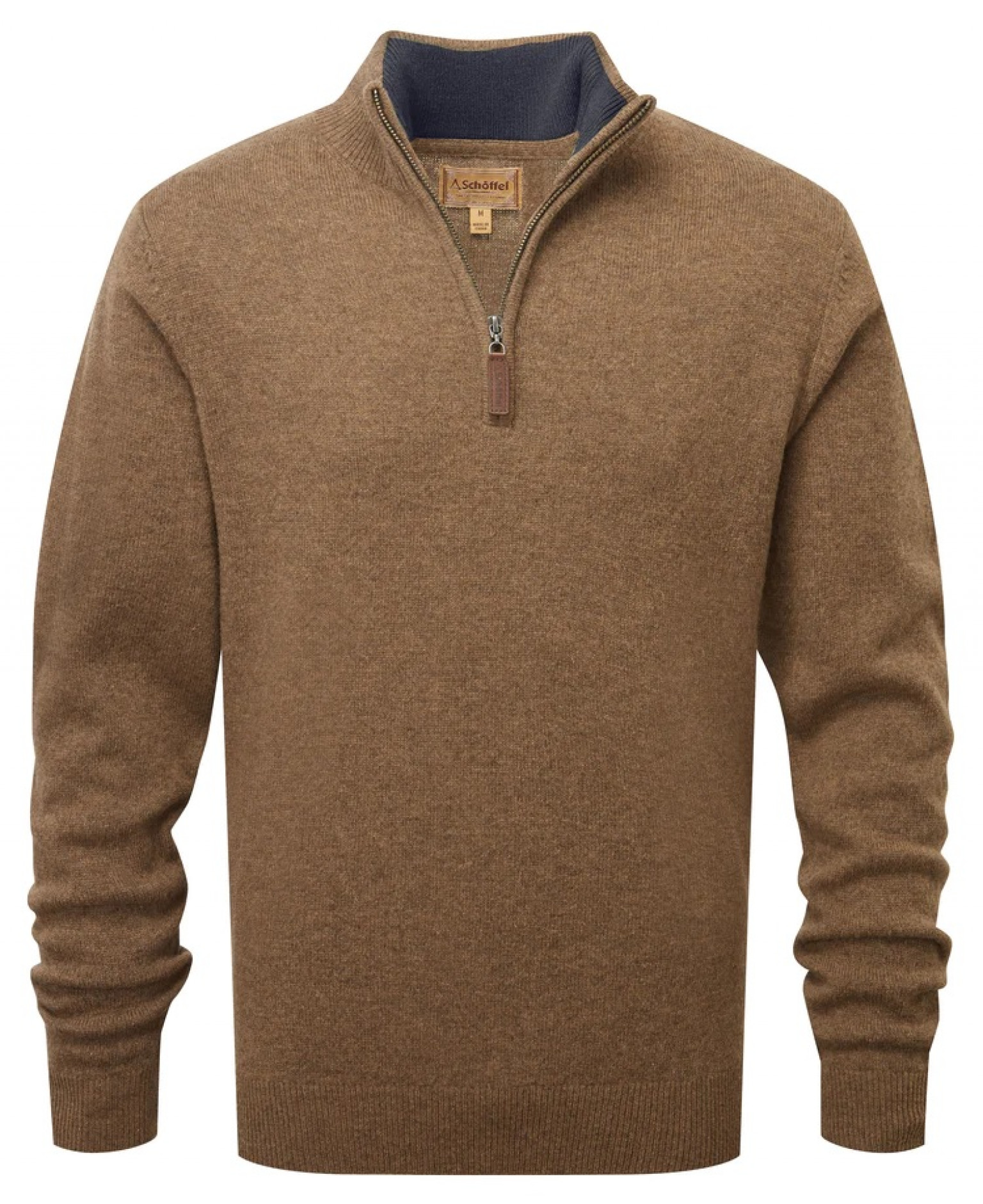 Schoffel Lambswool 1/4 Zip Coffee