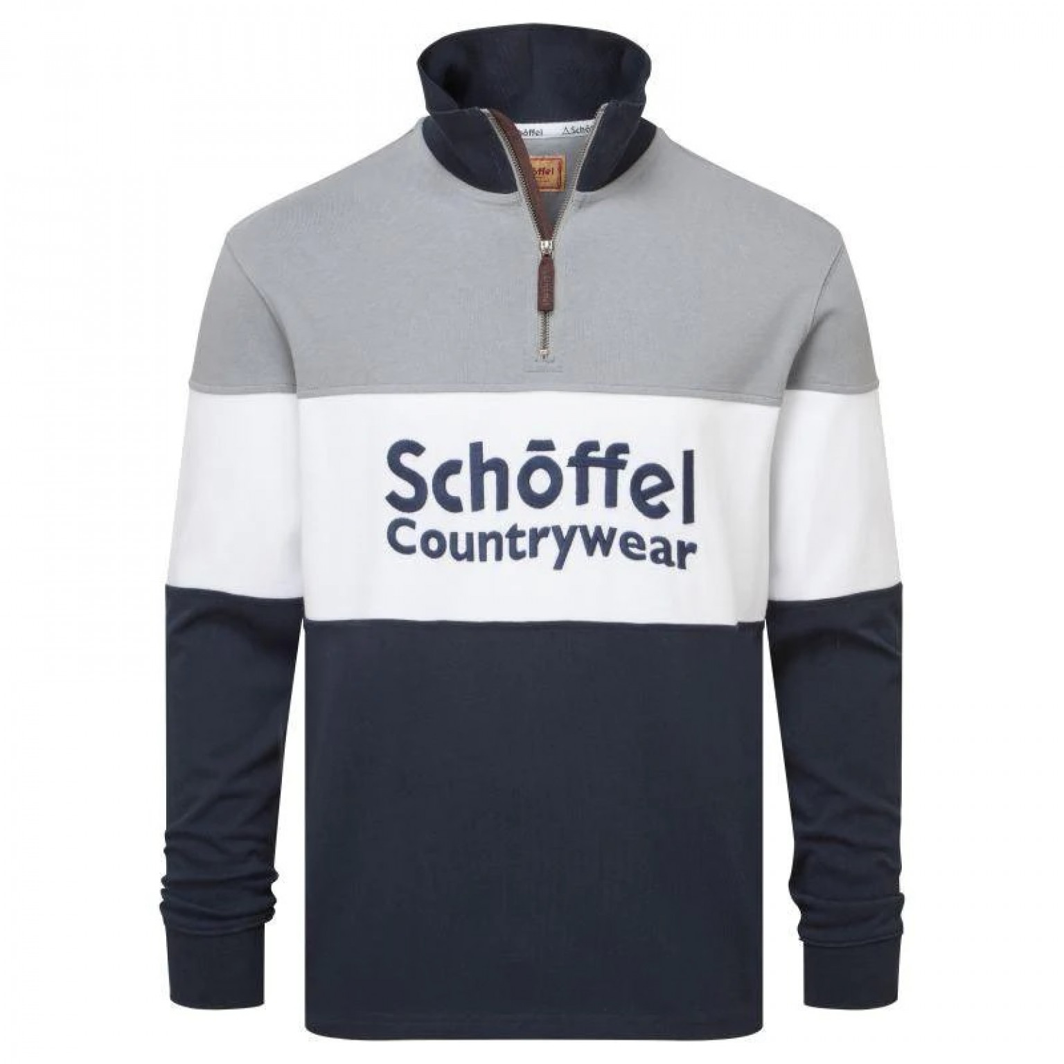 Schoffel Exeter Heritage 1/4 Zip Grey