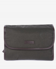 Barbour Wax Hanging Washbag Olive