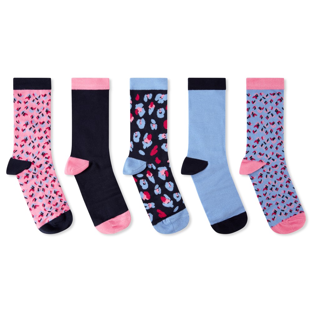 Schoffel Ladies Bamboo Sock 5 Pk Pink | Jacks 1952