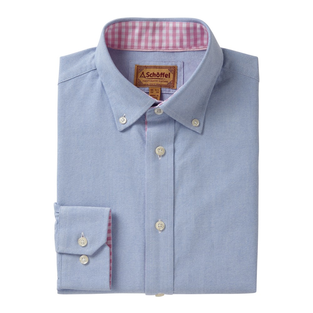 Schoffel Soft Oxford Shirt Pale Blue