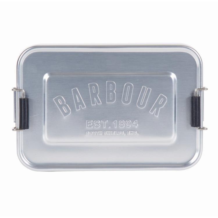 Barbour Aluminium Lunch Tin Silver