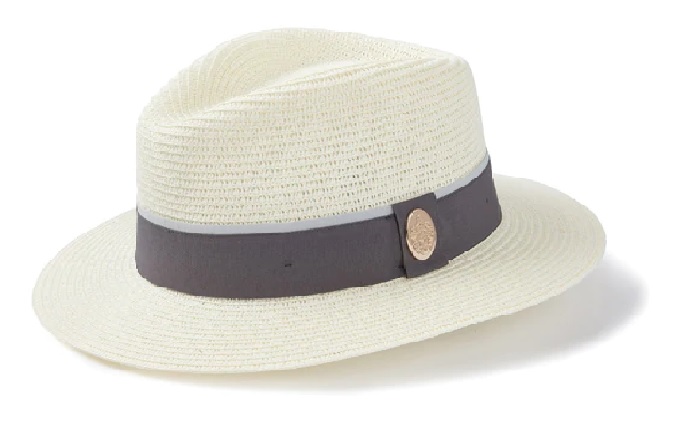 Hicks And Brown Orford Fedora-Cream Charcoal