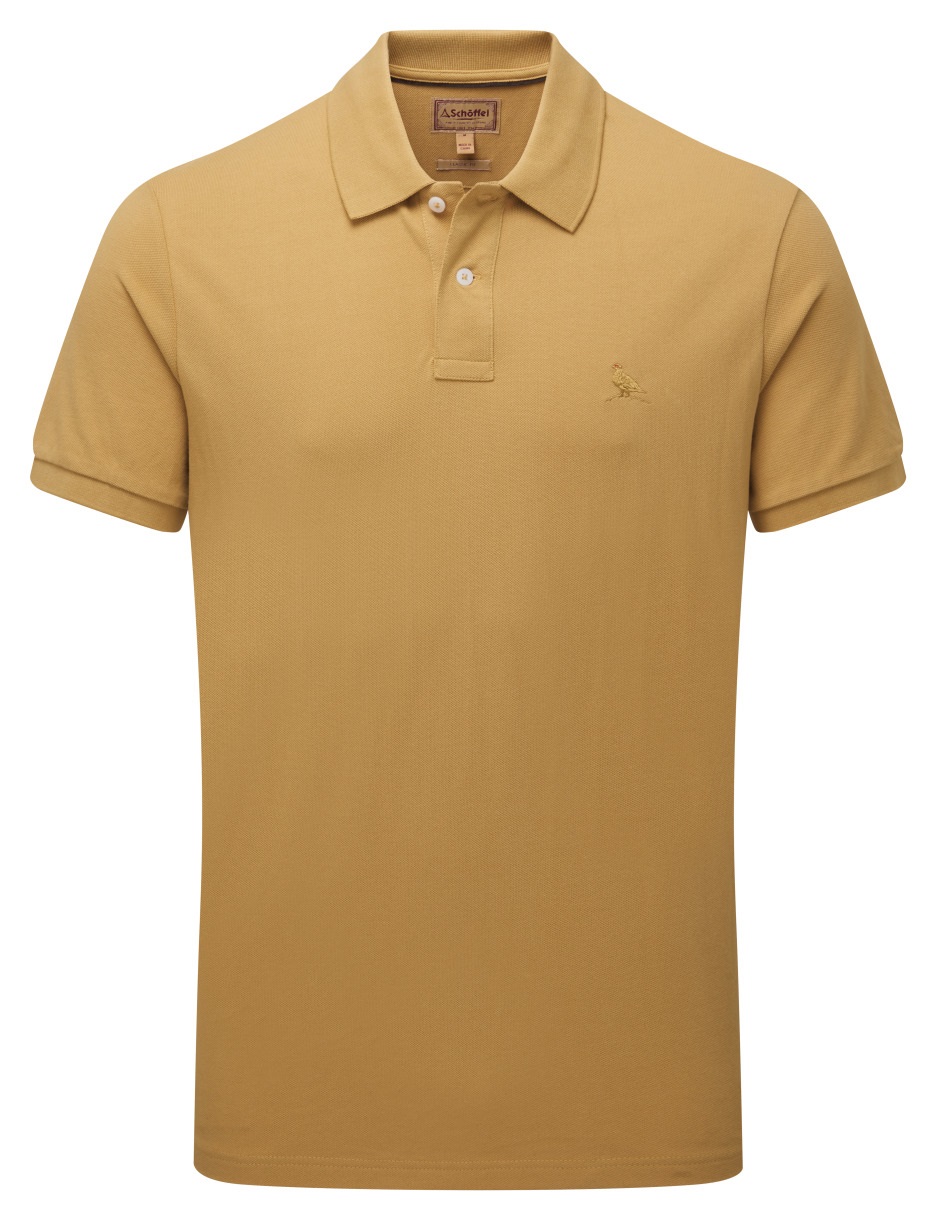 Schoffel St Ives Tailored Polo Shirt Mustard