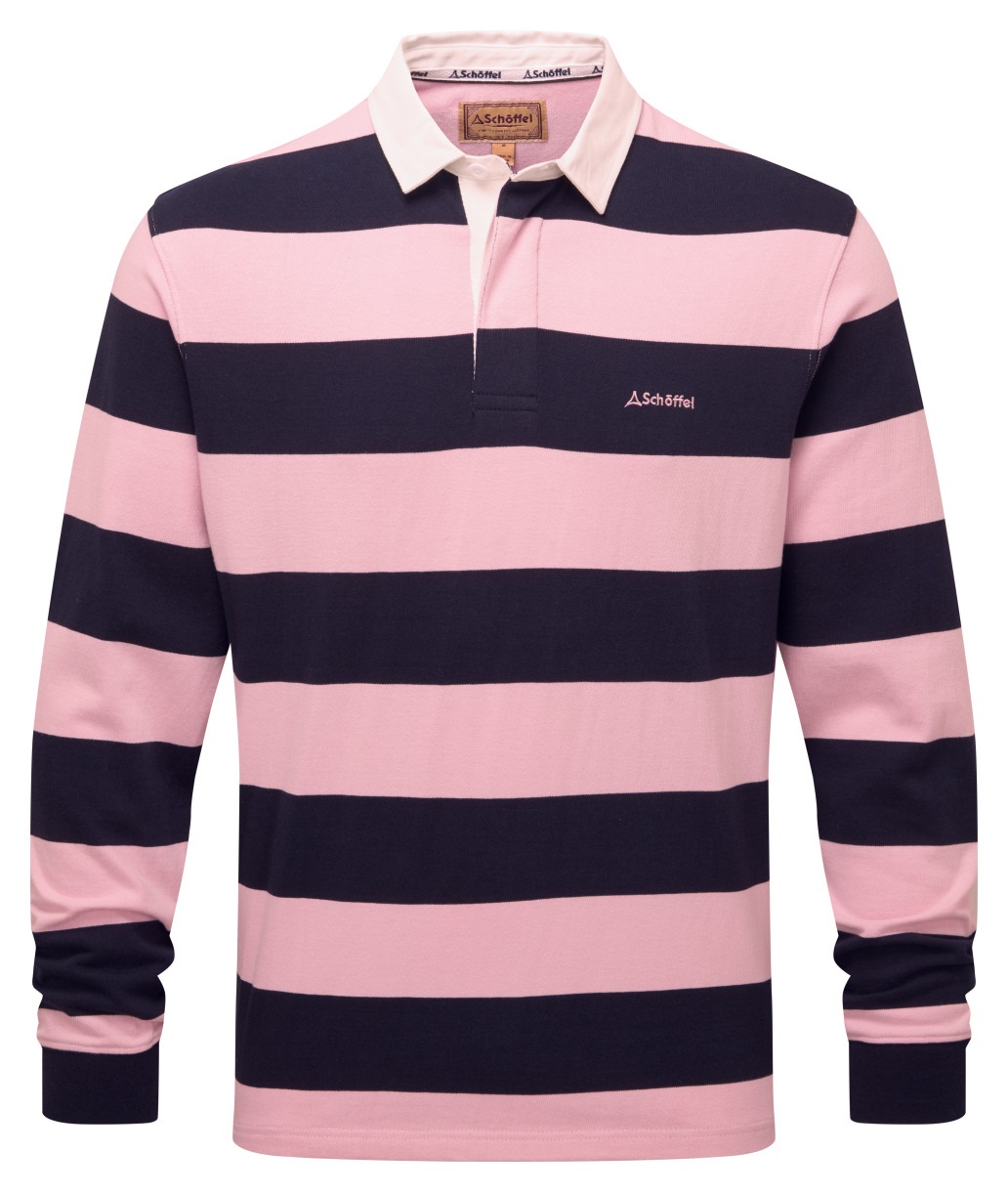 Schoffel St Mawes Rugby Shirt Navy/Pink