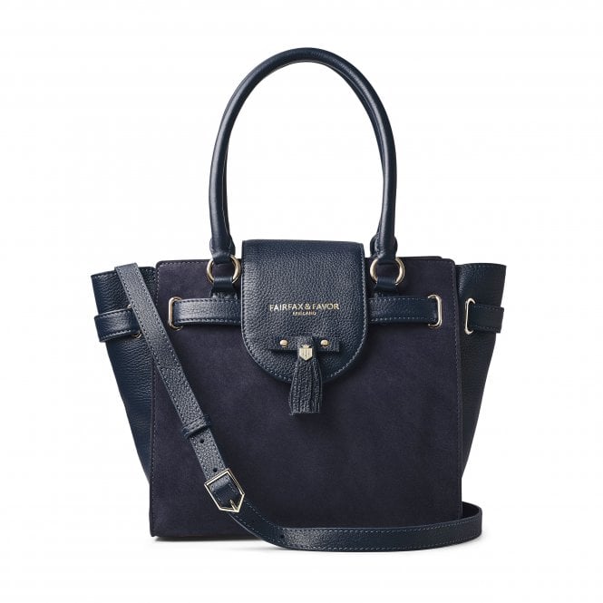 Fairfax And Favor Windsor Tote Suede Navy